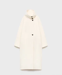 Mango Women's Wool Funnel Neck Coat
