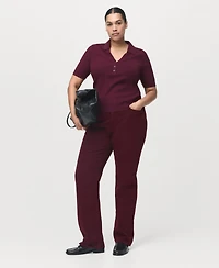 Mango Women's Matilda High-Rise Straight Jeans