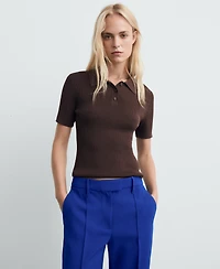 Mango Women's Straight Mid-Rise Pants