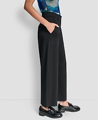 Dkny Women's Wide-Leg Cropped Ponte Pants