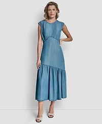 Dkny Women's Sleeveless A-line Midi Dress