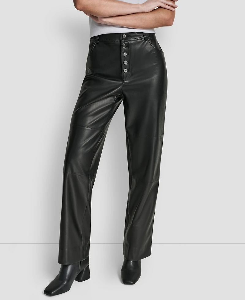 Dkny Women's Seamed Straight-Fit Pants