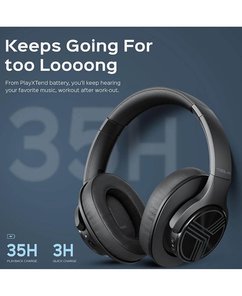 Treblab Z2 Wireless Noise-Cancelling Over-Ear Headphones