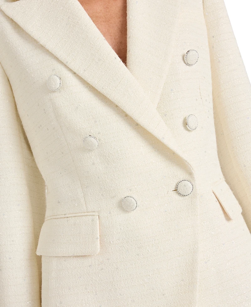 Tahari Asl Women's Peak Lapel Boucle Blazer