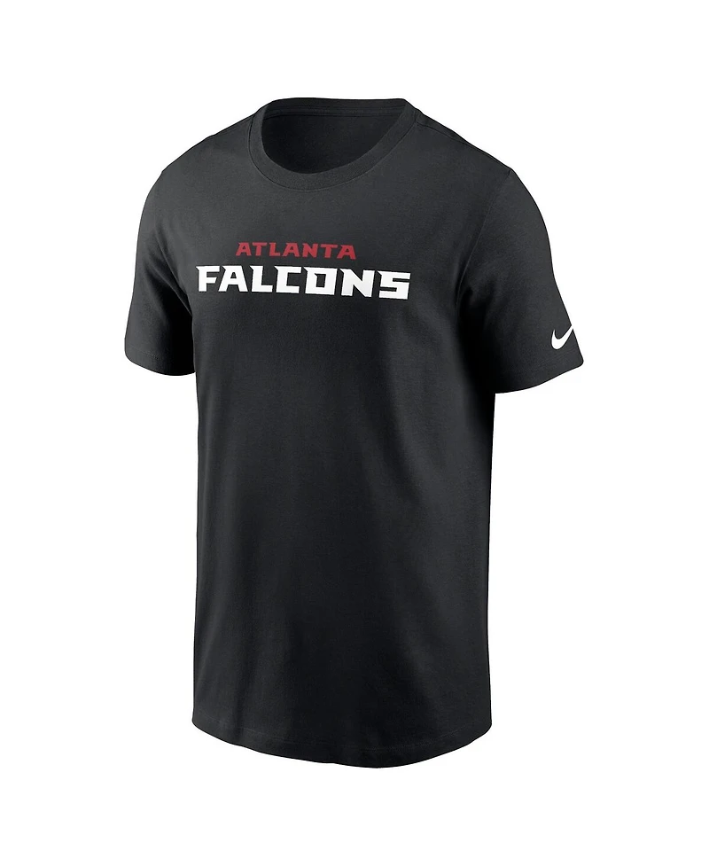 Nike Men's Black Atlanta Falcons Team Wordmark Essential T-Shirt