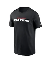 Nike Men's Black Atlanta Falcons Team Wordmark Essential T-Shirt