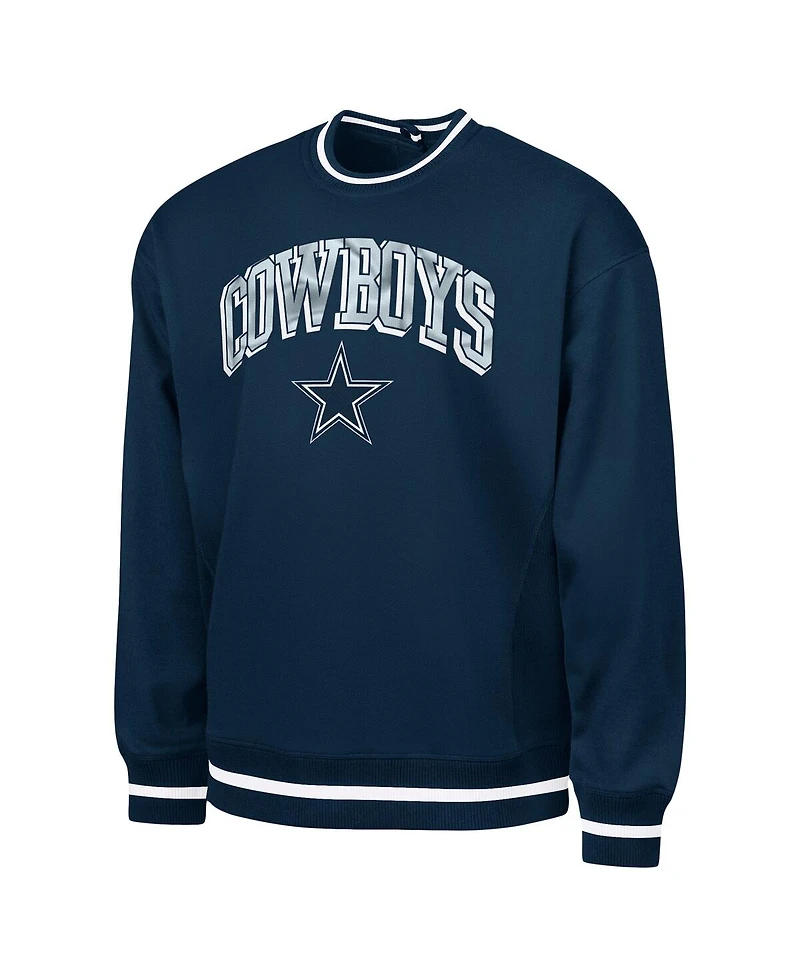G-iii Sports by Carl Banks Men's Navy Dallas Cowboys Adaptive Blocker Fleece Pullover Sweatshirt