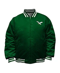 Mitchell & Ness Men's Kelly Green/Silver Philadelphia Eagles Big Tall Throwback Reversible Full-Zip Jacket