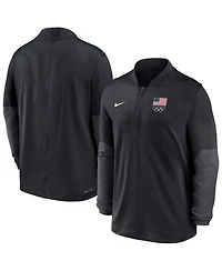 Nike Men's Black Team Usa Dri-fit Half-Zip Pullover Sweatshirt