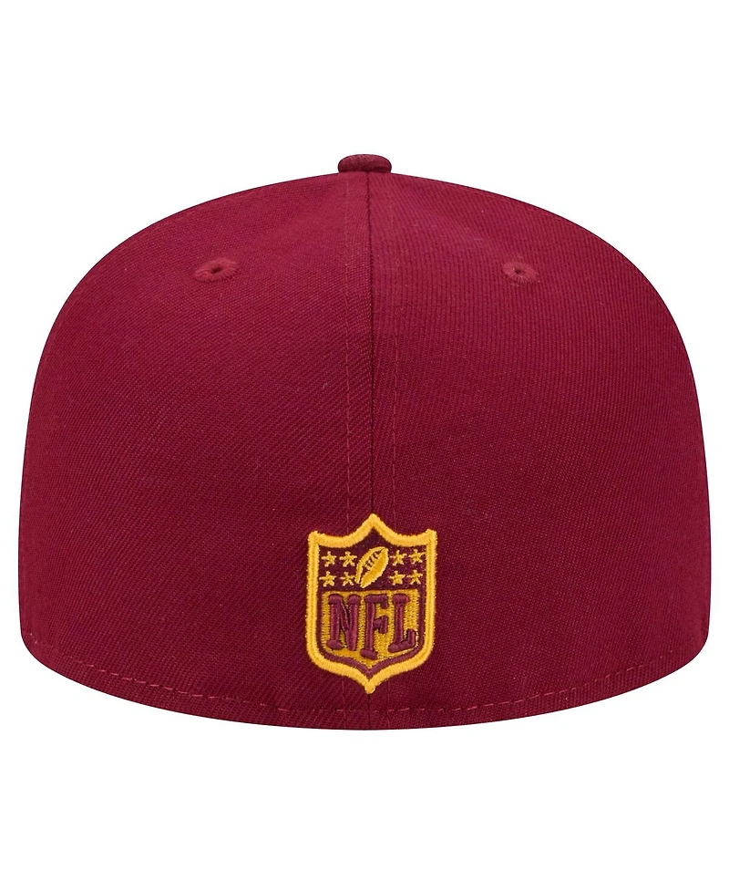 New Era Men's Burgundy Washington Commanders Main 59FIFTY Fitted Hat