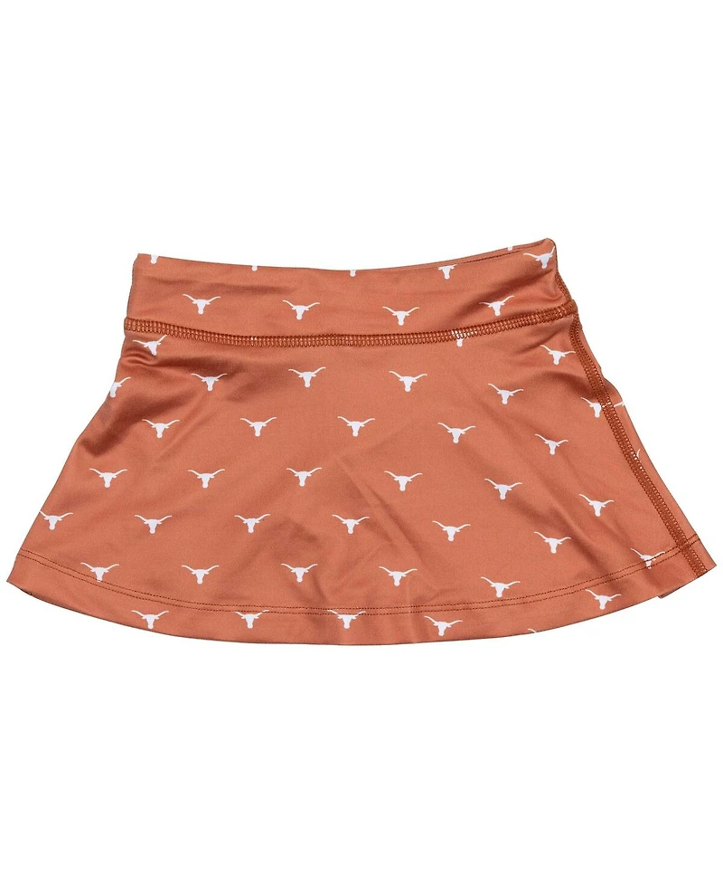 ZooZatz Girls Toddler Texas Orange Longhorns All-Over Print Tennis Skort