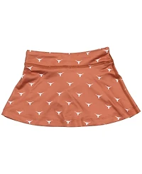 ZooZatz Girls Toddler Texas Orange Longhorns All-Over Print Tennis Skort