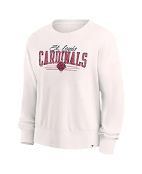 Fanatics Women's White St. Louis Cardinals Close The Game Fleece Pullover Sweatshirt