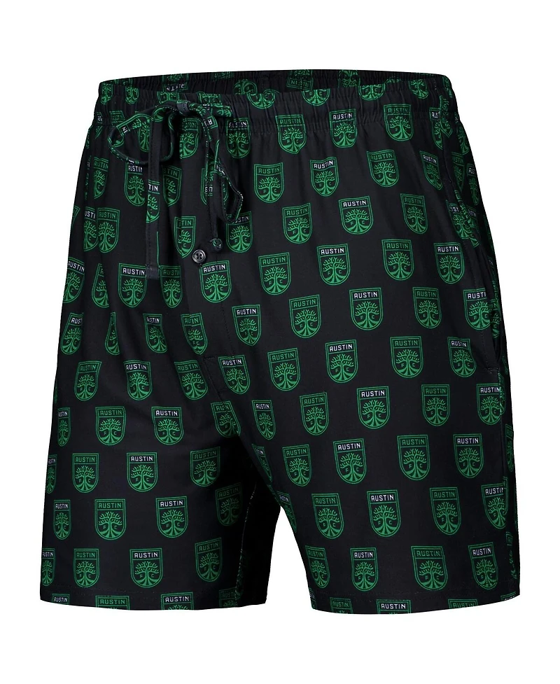 Concepts Sport Men's 2-Pack Black/Kelly Green Austin Fc Record Shorts Set