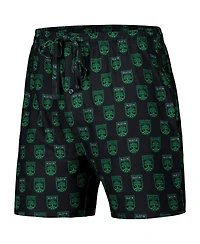 Concepts Sport Men's 2-Pack Black/Kelly Green Austin Fc Record Shorts Set