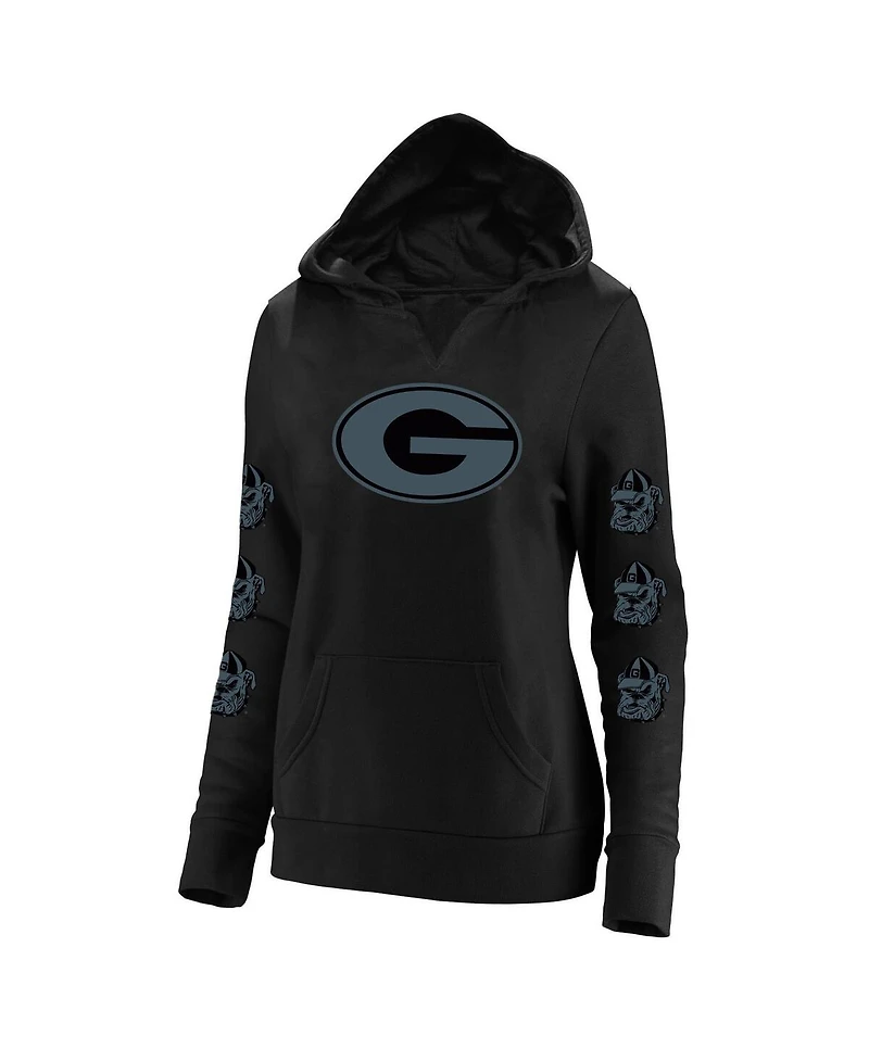 Fanatics Women's Black Georgia Bulldogs Plus Sleeve Hit Pullover Hoodie