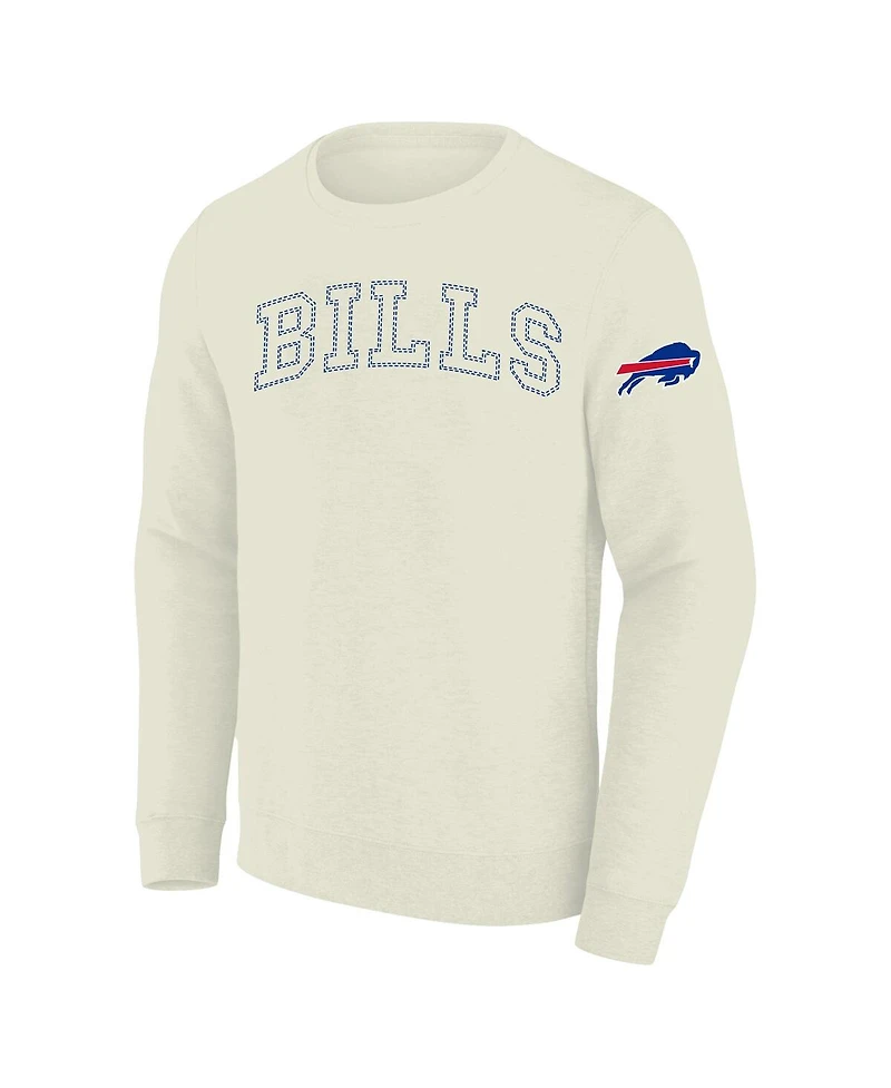 Profile Men's Cream Buffalo Bills Big Tall Fleece Sweatshirt