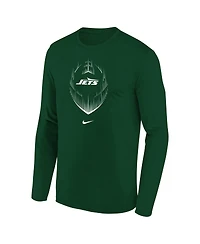 Nike Big Boys and Girls Green New York Jets Legend Icon Long Sleeve T-Shirt