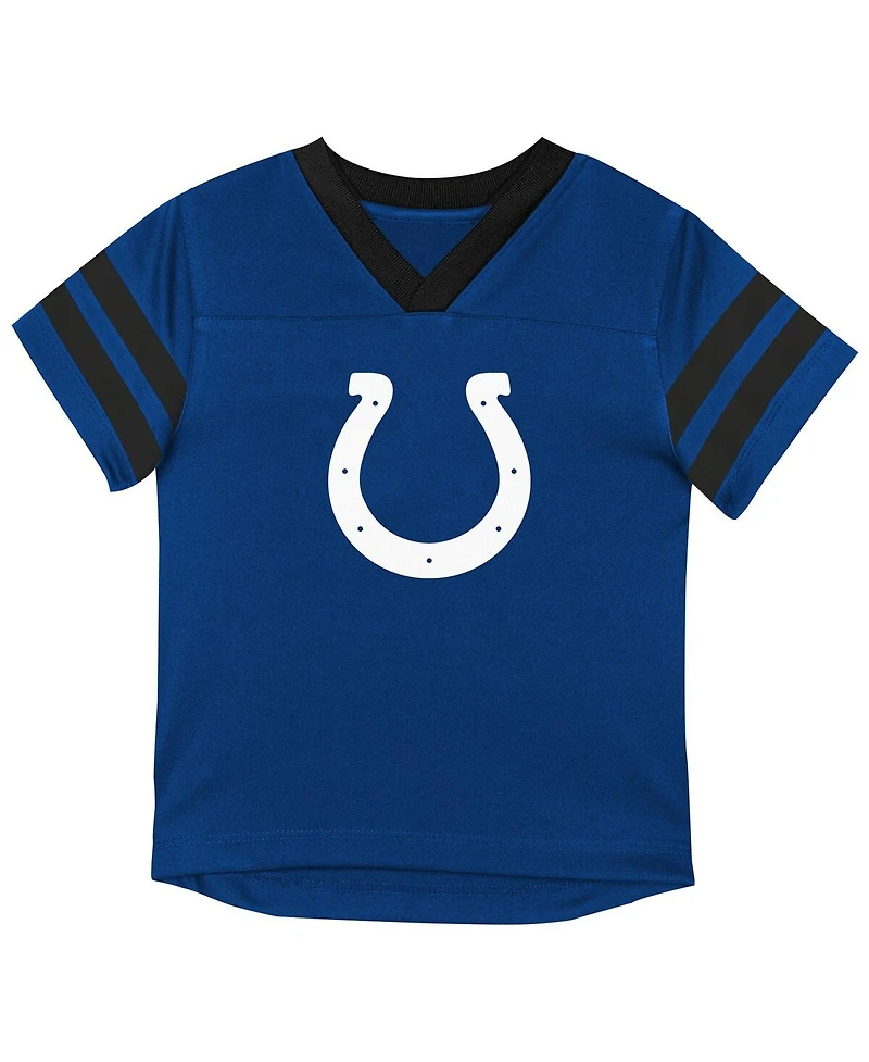 Outerstuff Toddler 2-Piece Royal/Black Indianapolis Colts Red Zone V-Neck T-Shirt and Pants Set