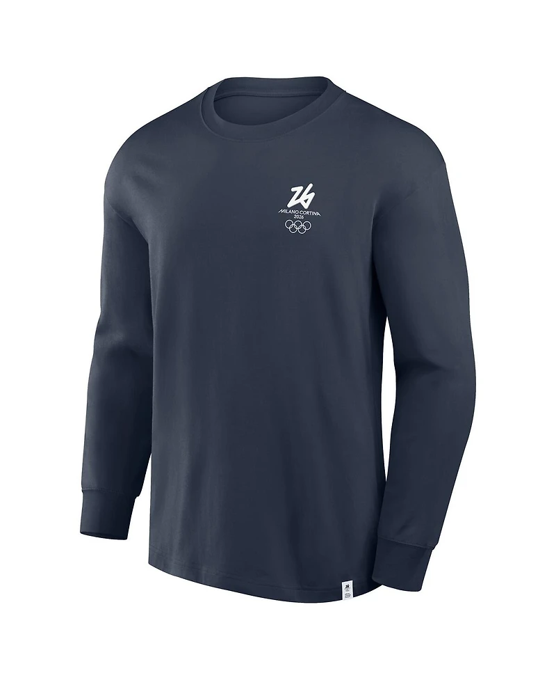 Fanatics Men's Navy Milano Cortina 2026 Winter Olympics Long Sleeve T-Shirt