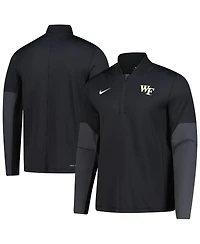 Nike Men's Black Wake Forest Demon Deacons Dri-fit Half-Zip Pullover Sweatshirt