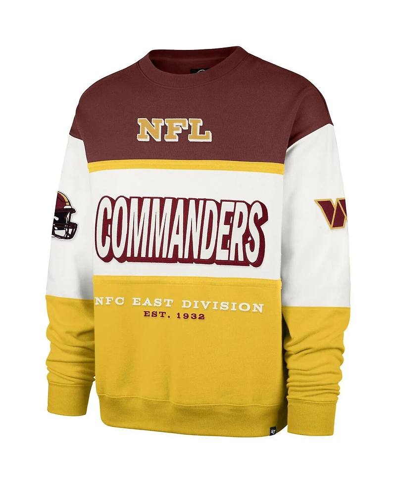 '47 Brand Men's Burgundy/Gold Washington Commanders Breeze Maximalist Sweatshirt