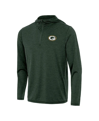 Antigua Men's Green Bay Packers Tidy Quarter-Zip Pullover Hoodie