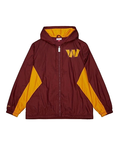 Mitchell & Ness Men's Burgundy Washington Commanders Playmaker Full-Zip Windbreaker Jacket