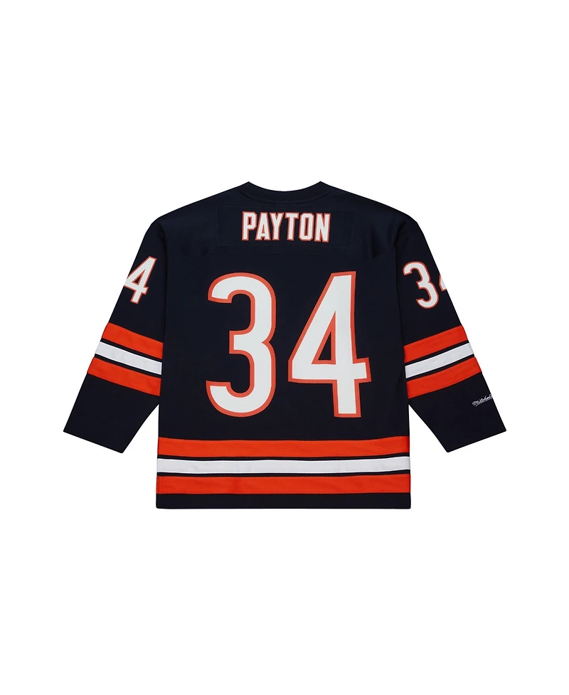 Mitchell & Ness Men's Walter Payton Navy Chicago Bears Maxed Out Fashion Hockey Jersey