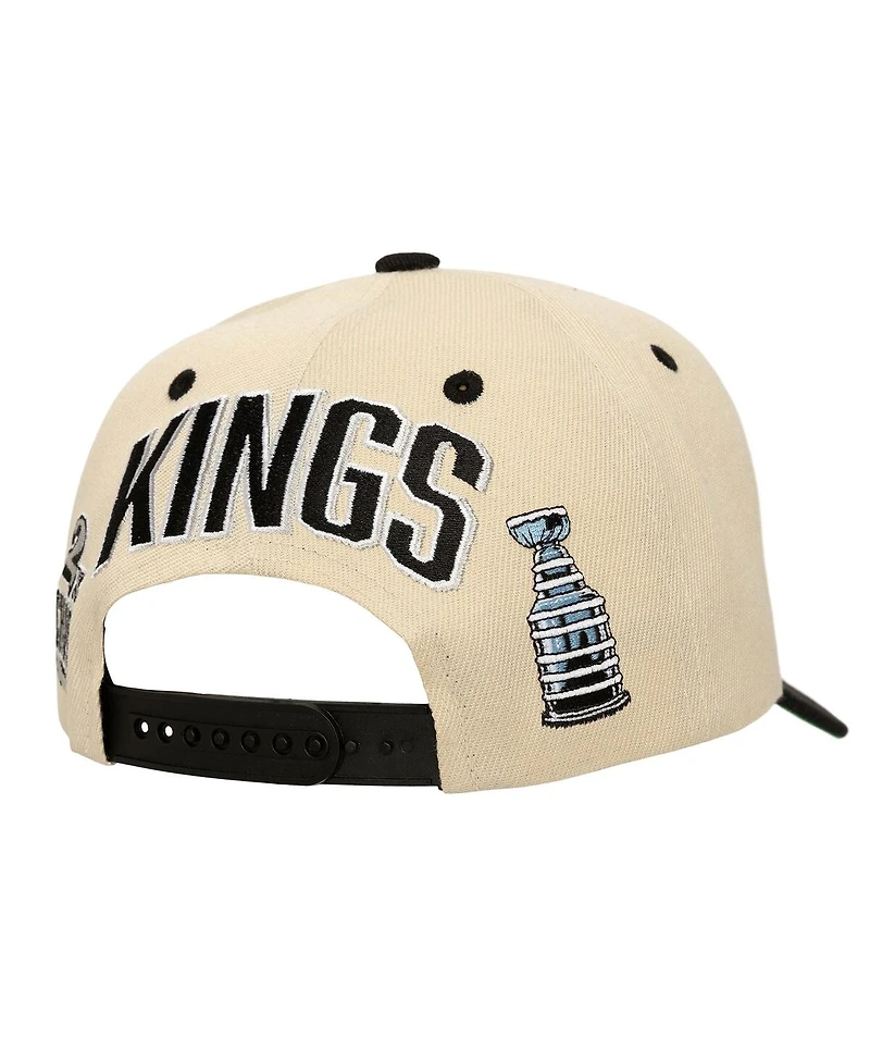 Mitchell & Ness Men's Cream Los Angeles Kings Soul Legacy Defined Two-Tone Pro Crown Adjustable Hat