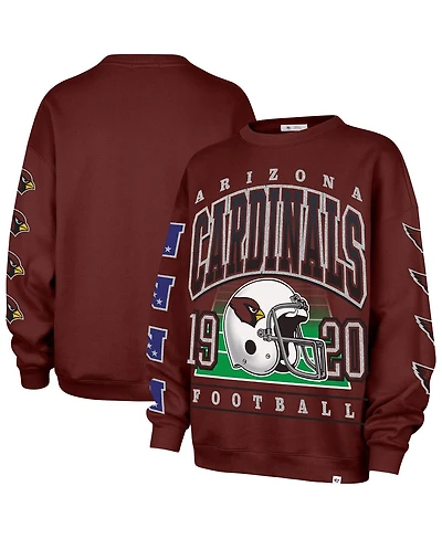 '47 Brand Women's Cardinal Arizona Cardinals Go Big Oversized Pullover Sweatshirt