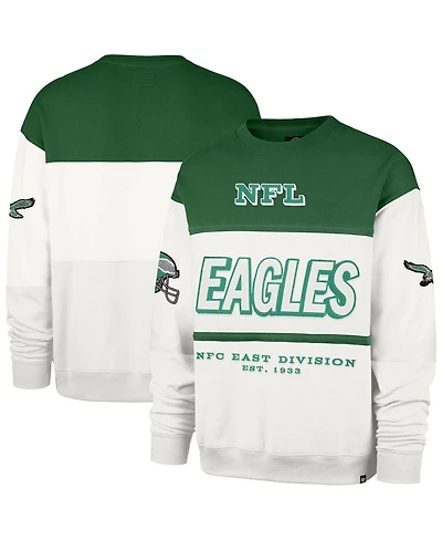 '47 Brand Men's Kelly Green/Cream Philadelphia Eagles Throwback Breeze Maximalist Sweatshirt