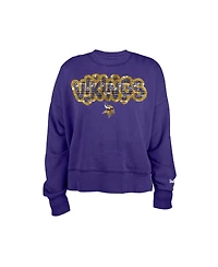 New Era Girls Purple Minnesota Vikings Flip Sequin Sweatshirt