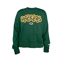 New Era Girls Green Bay Packers Flip Sequin Sweatshirt