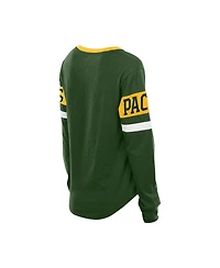 New Era Women's Green Bay Packers Throwback Lace-Up Long-Sleeve T-Shirt