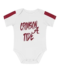 Outerstuff Baby Boys and Girls 3-Piece Crimson/White Alabama Crimson Tide Double Down Bodysuit Pants Set