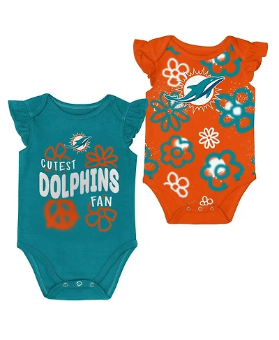 Outerstuff Baby Girls 2-Piece Miami Dolphins The Sunshine Bodysuit Set