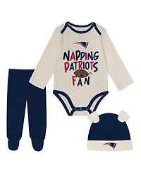Outerstuff Baby Boys and Girls 3-Piece New England Patriots Little Champ Set