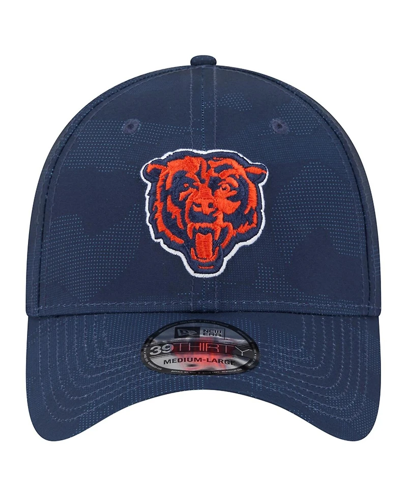 New Era Men's Navy Chicago Bears Tonal Camo 39THIRTY Stretch Fit Hat