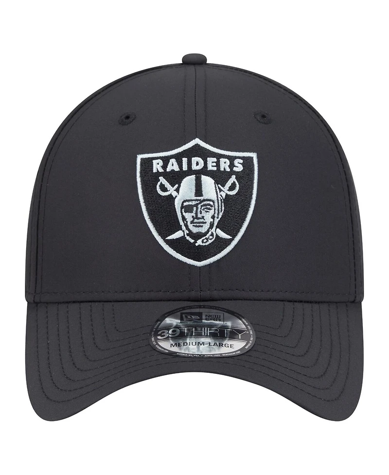 New Era Men's Black Las Vegas Raiders Night 39THIRTY Flex Hat