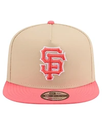 New Era Men's Light Beige/Coral San Francisco Giants Color Pack A-Frame 9FIFTY Snapback Hat