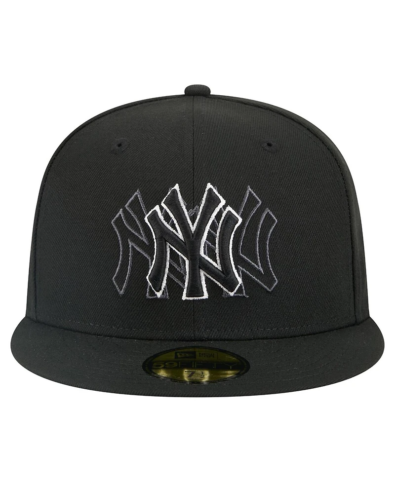 New Era Men's Black York Yankees Tri-Hit 59FIFTY Fitted Hat