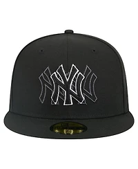 New Era Men's Black York Yankees Tri-Hit 59FIFTY Fitted Hat