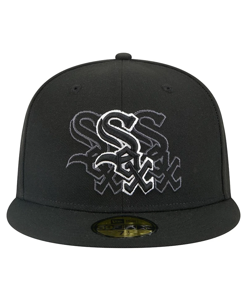 New Era Men's Black Chicago White Sox Tri-Hit 59FIFTY Fitted Hat