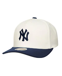 Mitchell & Ness Men's Cream New York Yankees Stretch-Snapback Hat