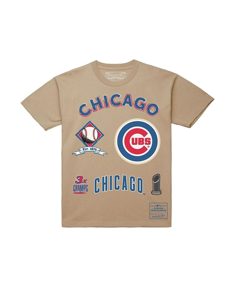 Mitchell & Ness Men's Cream Chicago Cubs Legacy Defined T-Shirt