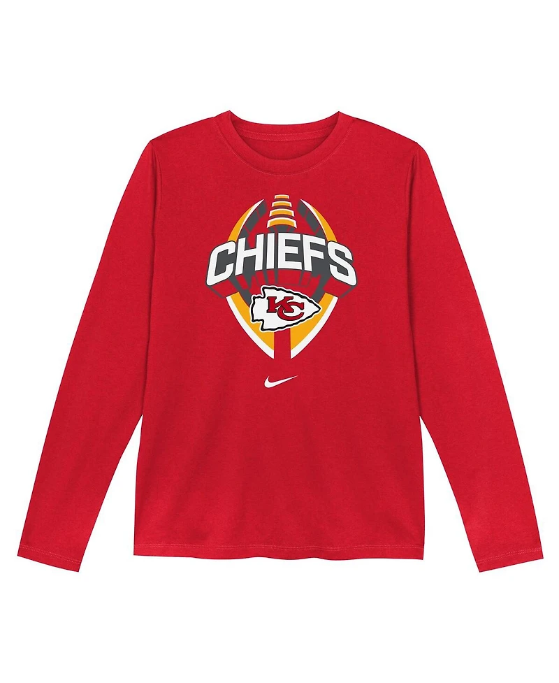 Nike Preschool Red Kansas City Chiefs Primetime Legend Icon Long Sleeve Performance T-Shirt