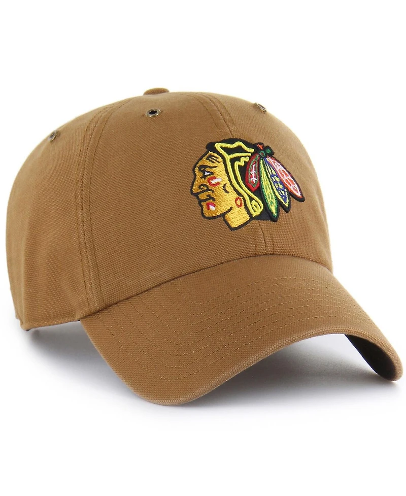 Carhartt x '47 Brand Men's Brown Chicago Blackhawks Clean Up Adjustable Hat