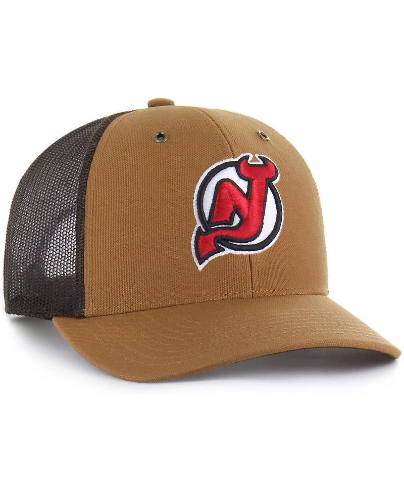 Carhartt x '47 Brand Men's Brown New Jersey Devils Trucker Adjustable Hat