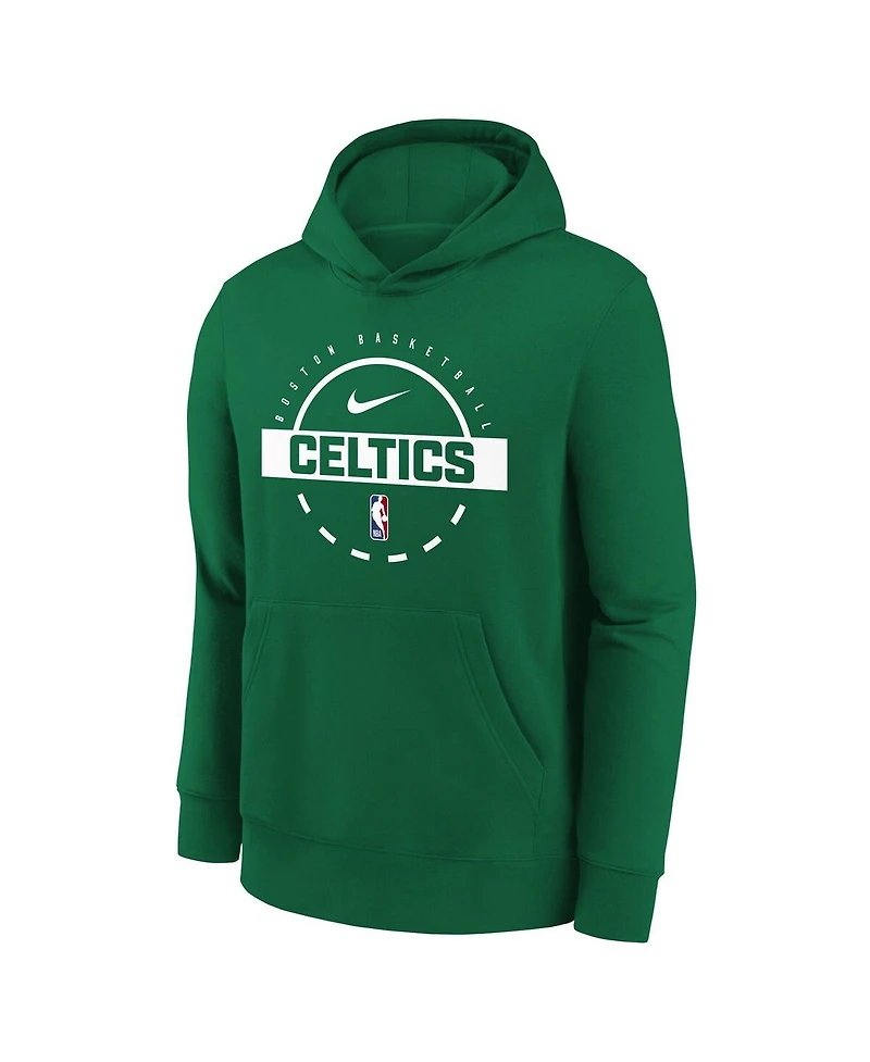 Nike Big Boys and Girls Kelly Green Boston Celtics 2025/26 Club Fleece Practice Hoodie